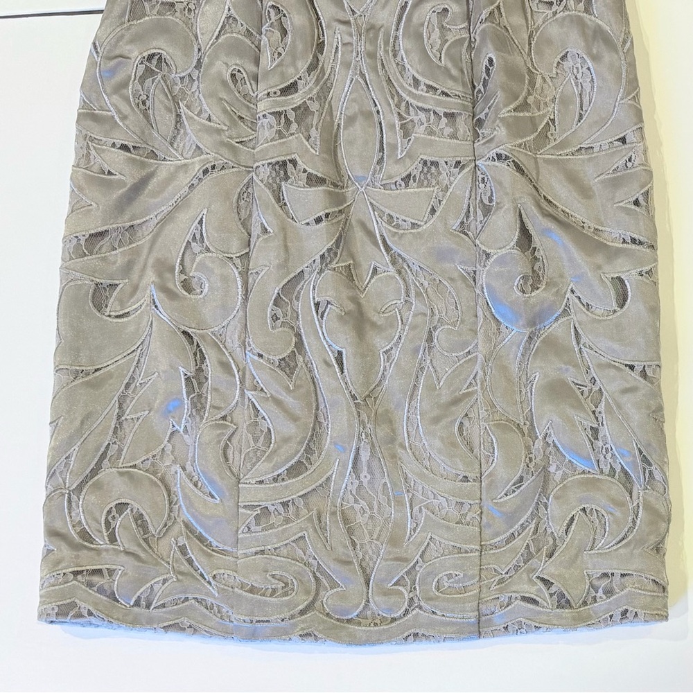 Sue Wong Silver Gray Cocktail Dress NWT Formal Dress Size 2 - Picture 6 of 10